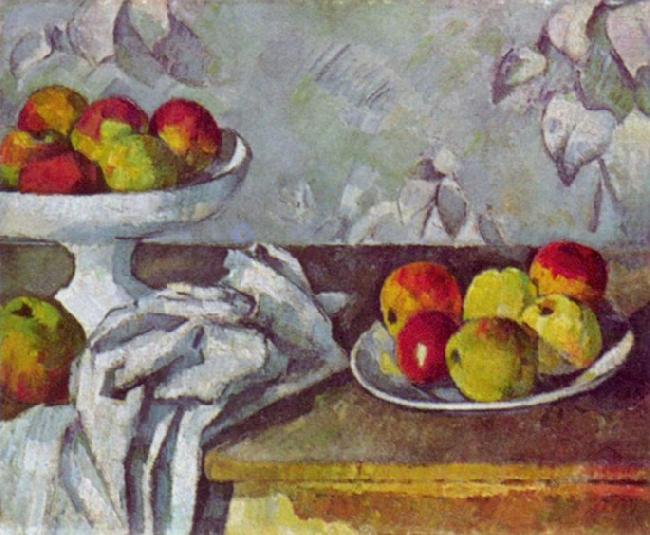 Stilleben mit apfeln und Fruchtschale, Paul Cezanne